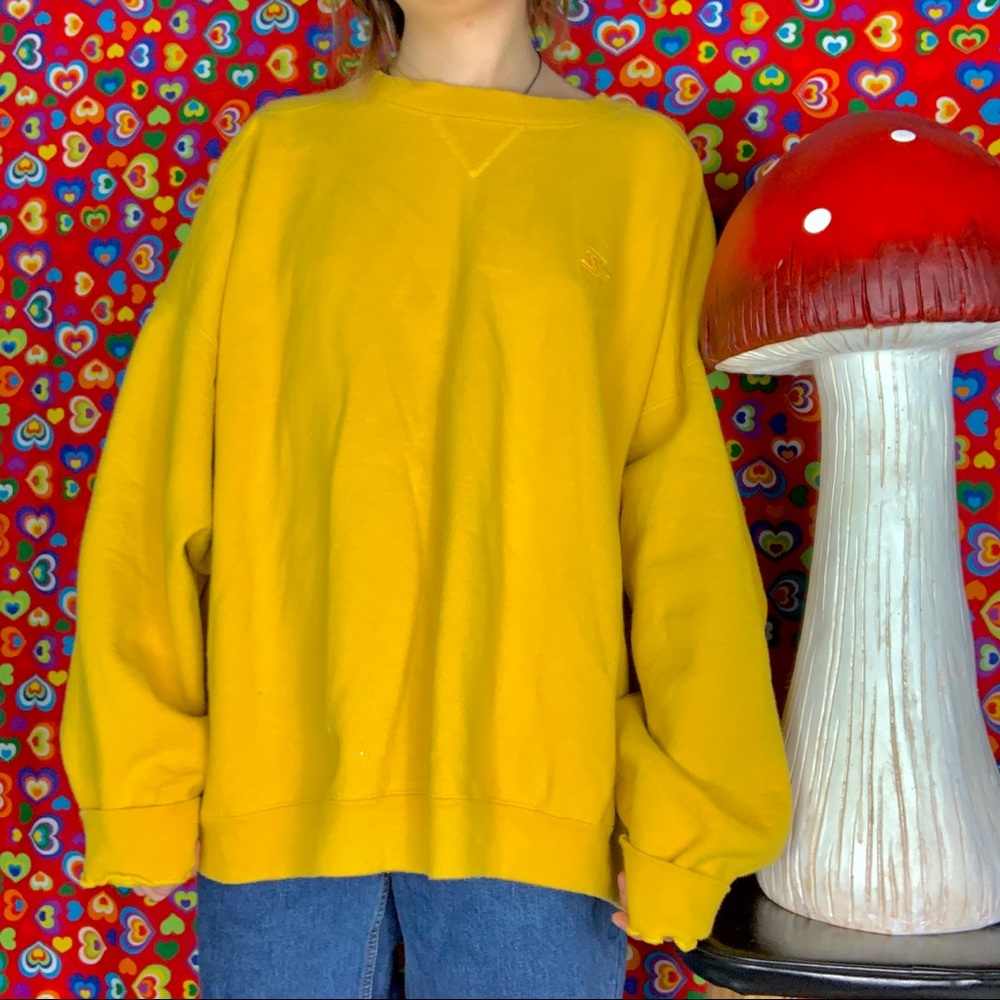 Mustard yellow extra large crewneck sweater